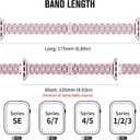 Slim Metal Watch Bands Compatible With Apple Watch 41mm 40mm 38mm 45mm 42mm 44mm 49mm, Thin Stainless Steel Chain Link for Women iWatch Series 9/8/7/SE/Ultra/6/5/4/3/2/1 (Pink)