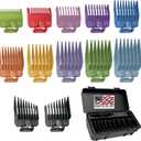 Wahl Clipper Genuine Secure-Fit Attachment Guard Organization Kit with Color Pro Colored Hair Clipper Guide Combs, 14 Piece Premium Storage Kit Hair Clippers, Multicolor - 3291-100