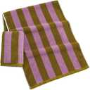 Brown & Purple Two-Tone Striped Hand Towel Lightweight Quick Dry 100% Cotton Ultra Soft Absorbent Hand Towel for Bathroom Home Decorative 13 X 29, 2 Pack