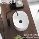 Oval Vessel Sink 16 Inch Above Counter - White Ceramic Countertop Bathroom Sink, 16" x 12" Modern Vanity Art Basin Porcelain Hand Wash Basin