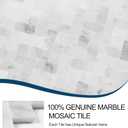 5-Sheet 3D Herringbone Peel and Stick Stone Tiles, Genuine Marble Self Adhesive Backsplash, Waterproof Heat Resistant for Kitchen Bathroom Fireplace, Mixed Gray (Covers 4.5 Sq Ft), 11.7" X 10.95" X 0.16"