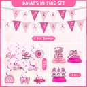 Breast Cancer Awareness Decorations - Breast Cancer Survivor Supplies 13Pcs Cancer Free Pennant Banner Pink Ribbon Hanging Swirl Centerpieces for Breast Cancer Survivors Party Supplies