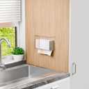 Cq acrylic Multifold Paper Towel Dispenser & Box for Bathroom,Home,Counter Top or Wall Mount, Clear Commercial Paper Towel Holder forZ Fold,C Fold,Trifold,Folded,Hand Paper and Guest Napkin Holder