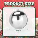 Hiboom 12 Inch Large Plastic Christmas Ball Ornament Shatterproof,Silver