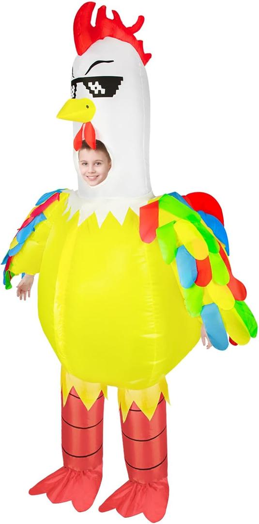 Inflatable Costume Chicken for Kids,Funny Blow up Inflatable Costumes Halloween Costume Cosplay Party Easter