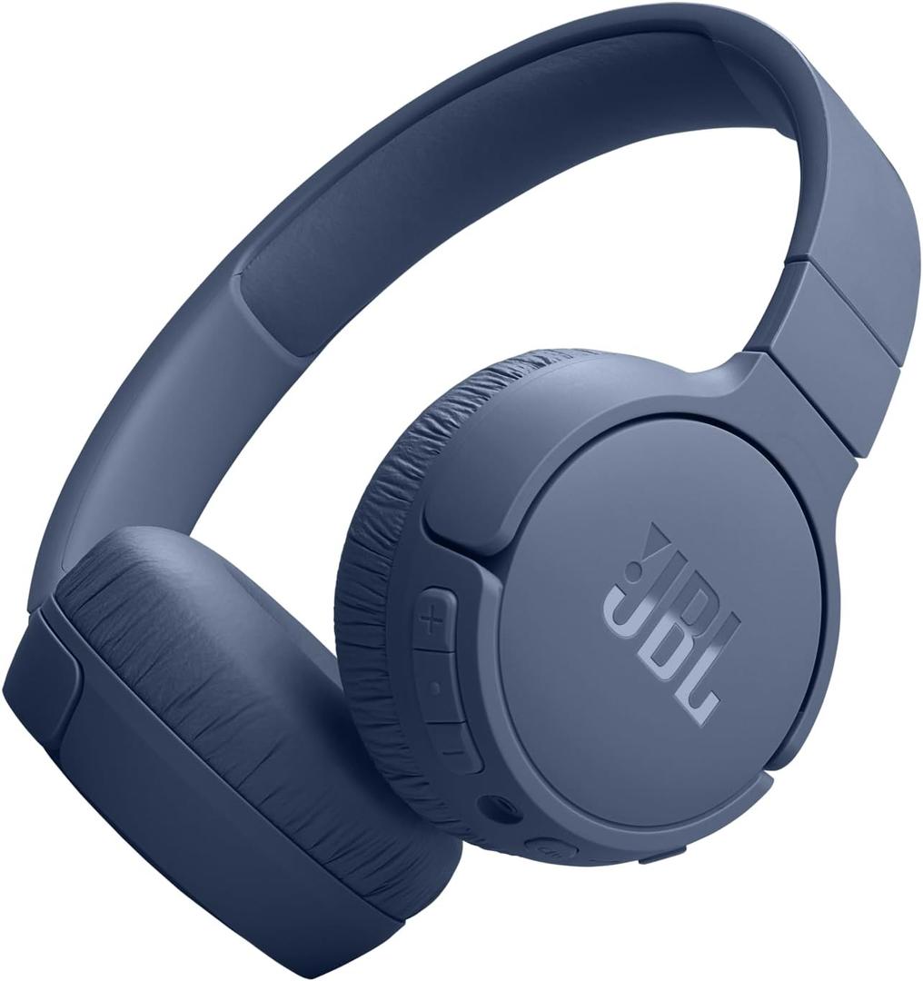 JBL Tune 670NC - Adaptive Noise Cancelling with Smart Ambient Wireless On-Ear Headphones, Up to 70H Battery Life with Speed Charge, Lightweight, Comfortable and Foldable Design (Blue)