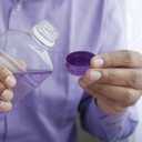 STOBAZA Reusable Plastic Bottle Caps 1.53 Inch 100 Pack for Diy Crafts Kids Educational Development Durable Bottle Lids (Purple)