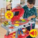 Play-Doh Sizzlin' Grill Playset with Lights & Sounds, 17 Accessories, BBQ Toys for Boys & Girls 3+, Play Food Arts & Crafts, Red, Child-size