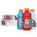 Gatorade Thirst Quencher, Fruit Punch, Glacier Cherry, Cool Blue Variety Pack, 12 Fl Oz (Pack of 18) Best By 01/11/27