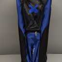 WOLT 3 Ball Bowling Bags with Wheels,Bowling Ball Bag 3 Ball Roller with Separate Shoe Compartment and Accessory Pocket, Retractable Handle Extends to 38 (Black+blue)