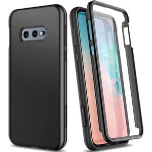 SURITCH Case for Samsung Galaxy S10e,Built in Screen ProtectorSupport Wireless Charging Rugged Back Cover Hybrid Bumper 360 Protective Case Matte Shockproof for S10e Case 5.8"(Black)