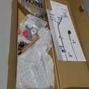 MakeFit Drill-free Dual Shower Head with Handheld Combo Rainfall Shower Head Easy Reach 3-way Diverter Stainless Steel Slide Bar with Height Adjustable Holder Adjustable Rain Showerhead (Chrome)