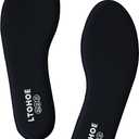 LTOHOE Memory Foam Insoles for Women, Replacement Shoe Inserts for Running Shoes, Hiking Shoes, Sneaker, Cushion Shoe Insoles Shock Absorbing for Foot Pain Relief, Comfort Inner Soles 8mm Black US 7.5