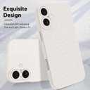 MZELQ for iPhone 16 Case, Silicone Wave Ripple Cute Pattern, Camera Protection Soft Slim Phone Case for Phone Case -White