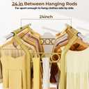 HYSEYY Heavy Duty Clothes Rack, Rolling Clothing Racks With Shelves Load 620 LBS, Double Rod Clothing Racks for Hanging Clothes, Portable& Adjustable Clothes Rack with Wheels Garment Rack,Gold