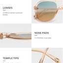 Retro Polarized Aviator Sunglasses Womens Men Vintage Double Bridge Square Sun Glasses AP3606 (P6 Black/Grey & Brown/Green)