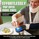 Rechargeable Electric Can Opener One-Touch for Seniors & Arthritis & Weak Hands, Smooth-Edge Side-Cut, Hands Free & Easy, Ergonomic Design Works on All Can Sizes, Ideal Kitchen Gift Black