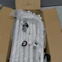 Laiensia Double Rods Garment Rack with Wheels, Clothing Rack for Hanging Clothes,4 Hooks, Multi-functional Bedroom Clothes Rack, White