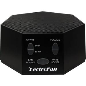 Adaptive Sound Technologies LectroFan Classic White Noise Machine - Compact Sleep Sound Machine for Bedroom, Travel, Study and More - 20 Non-Looping Fan & White Noise Variations - Black