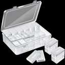 Batiyeer 100 Pcs 1 oz Silver Bar Case Holder Clear Acrylic Bar Capsule Storage Container for 1 Ounce Holder with Plastic Storage Box for Collectors Investors