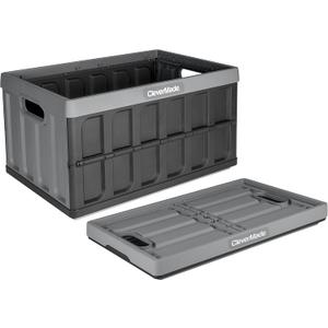CleverMade Collapsible Storage Bins - Stone 1 Pack 46L - Stackable Containers Heavy Duty Capacity Folding Crates - Space-Saving for Home (46L, Pack of 1) CleverMade Collapsible Storage Bins - Stone 1 Pack 46L - Stackable Containers Heavy Duty Capacity Folding Crates - Space-Saving for Home (46L, Pack of 1)