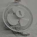 Comfort Zone 6-inch Mini Desk Fan with Fully Adjustable Tilt, Portable 2 Speed Tabletop Fan, Quiet Bedside or Office Fan with Stable Base, White