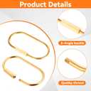 4 Pcs Gold Carabiner 2.36"*1.34" Gold Key Ring Durable Brass Key Ring Purse Bag Charms for Handbags Brass Screw Lock Keychain Car keychains for Men Women