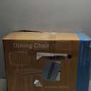 Sweetcrispy Dining Chairs Set of 4, Upholstered Mid Century Modern Kitchen Dining Room Accent Chairs with Faux Leather Cushion Seat & Metal Legs for Kitchen, Living Room - Black