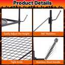 24" Fire Pit Campfire Grill Grate, 24" Foldable Open Fire Cooking Grill Grate Portable Round Camping Cooking Barbecue Rack Heavy-duty, Easy Setup & Adjustable Height for Outdoor Camping BBQ