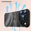 for iPhone 17 Pro Case with Camera Lens Protector, Minimal No Back Bumper Frameless Slim Thin Lightweight Silicone Bumper Cover Compatible with MagSafe Wireless Charging (Black)