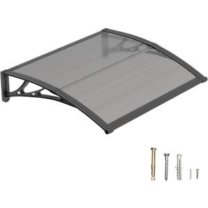 Awning for Door Entrance, 40x48 Inch Awnings for Patio, Durable Polycarbonate Window Awnings Exterior, UV Rain Snow Protection Canopy for House, Porch, Patio, Deck