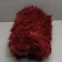 duduta Burgundy Faux Fur Round Rug 4x4 ft, Fluffy Shag Sheepskin Circle Rug for Nursery Bedroom Living Room Washable