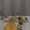 Fiqevs Globe Floor Lamp with 3 Adjustable Orb Lampshade, Gold Mid Modern Frosted Glass Standing Lamp Bulbs Included, Sputnik Tree Tall Pole Lamp for Living Room, Bedroom - Antique Brass