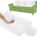 HOMBYS 3 Packs Shredded Foam Couch Back Cushion Replacement, Stuffing & Supportive Sofa Waist Cushion, Lumbar Support Pillow for Sofa & Couch, Removable Back Pillow, (26"x19")