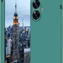 Compatible with Realme C55 Case Silicone Liquid Dark Green, Soft Smooth Touch for Realme C55 Phone Case Silicone Shockproof Thin Cover (Dark Green)