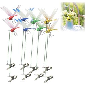 Outdoor 3D Dragonfly Clips, Fake Dragonfly Clip, Creative Home Ornaments, 3D Dragonfly Garden Decoration Clip with Natural and Organic Concepts8PCS