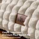 Cute Dog Beds for Small/Medium Dogs/Cats, Washable Dog Sofa Faux Rabbit Fur Pet Bed, Supportive Dog Couch with Removable Zipper Cover for Indoor Cats/Dog, 30 x 20 x10inch, Off White
