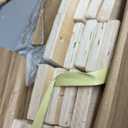 Signature Design by Ashley Wooden Mattress Support Bunkie Board Roll Slat with Nylon Cord, Full, Beige
