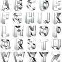 2 Inch Alphabet Cookie Cutter Set - 26 Piece Small Alphabet Letters Shapes Molds - Stainless Steel