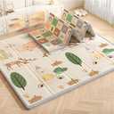Foam Baby Play Mat Large,Double Side,Foldable Activity Playmat,Kids Large Crawling Soft Blanket,Waterproof,Non-Slip,Toddlers Babies,Playpen F Outdoor Indoor(180 * 160 * 2cm,A)