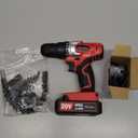 AVID POWER 20V Cordless Drill Set for Home DIY & Beginner Projects - Lightweight Power Drill with Battery Charger & 22 Bits, Variable Speed, 3/8" Keyless Chuck, Ideal for Furniture Assembly (Red)