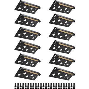 5W Retaining Wall Lights,7 inch LED Hardscape Lighting, Waterproof Low Voltage Landscape Lights,12V Step Lights Outdoor,3000K Soft White Patio Walls Stairs Lighting,12-Pack with Connectors