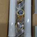 SURAIELEC Battery Operated Christmas Window Candles, Dusk-to-Dawn Window Candle, Cool White LED Flameless Candles for Windows, 1.7 Narrow Base for Windows, Mantels, Dining Tables, Gold, 4-Pack