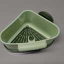 Sink Strainer Basket,2025 New Upgraded Suction Cup Press Sink Drainer Basket,Automatic Dumping Sink Strainer Basket,Faucet Sponge Storage Rack,Corner Sink Trash Catcher for Food Waste (Green)