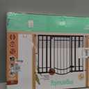 Ingenuity Multi-Use Decorative Extra Tall Walk-Thru Baby Gate, Fits Openings 28.5-48 Inch (Pack of 1), Black Metal, for Doorways and Stairways, 36' Tall Baby and Pet Gate, Black, One Size