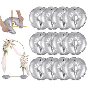 12 Pcs Water Weight Bags, Openable U-shaped Fillable Bags for Backdrop Stands, Balloon Arch Weights, Arch Frame Weighted Bases for Outdoor and Indoor Weddings, Graduations, Parties
