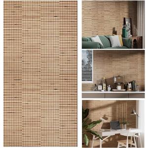 SINGULARWOOD Bamboo Wall Paneling for Home Decor, Wainscoting and Ceiling Covering, 47.2x11.8 in (4 Pack) (Carbonized)
