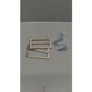 Ravinte 5 Pack Solid 4 Inch Square Cabinet Handles - Brushed Nickel Drawer Pulls - Kitchen Hardware (4" Hole Center)