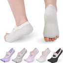 Pack Of 2 YOZHAKOU Women's Fashion Toe Separator Yoga Socks with Non-Slip Grips, Lace Trim - Breathable & Stretchy for Pilates, Ballet.