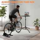 Indoor Cycling Desk - Foldable Tabletop with Non-Slip Surface - Adjustable Height Computer Stand, Bike Trainer & Treadmill Desks